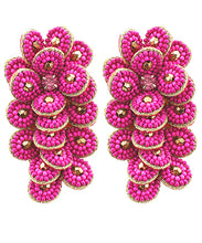 Load image into Gallery viewer, Beaded Multiful Flower Earrings
