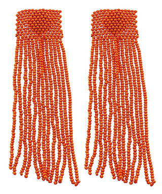 Seed Bead Tassel Earrings