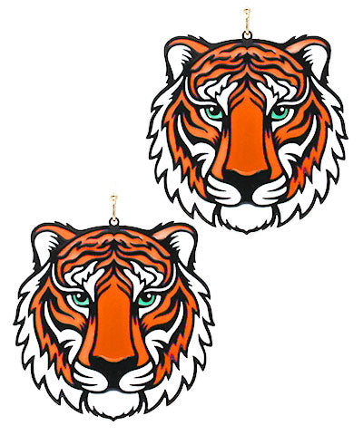 Tiger Epoxy Earrings
