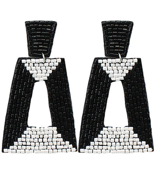 Beaded Trapezoid Earrings