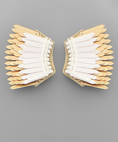 Sequin Wing Earrings