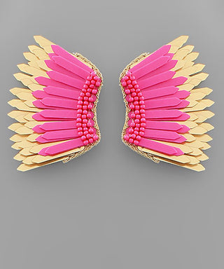 Sequin Wing Earrings
