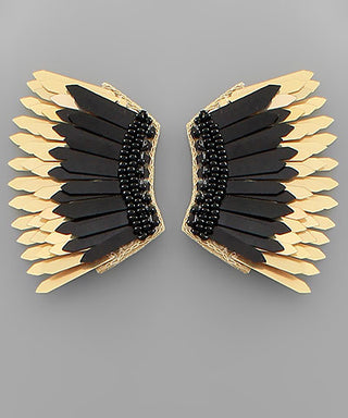 Sequin Wing Earrings