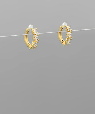 CZ Huggie Hoops