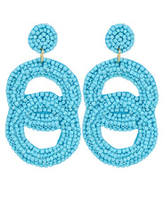 Load image into Gallery viewer, Beaded Circle Link Earrings
