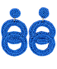 Load image into Gallery viewer, Beaded Circle Link Earrings

