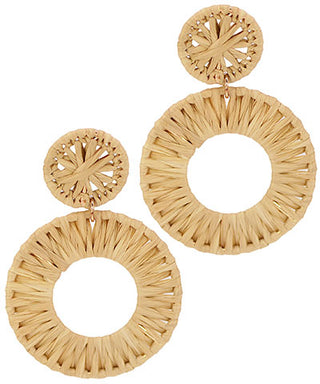 Ratan Double Circle Link Earrings