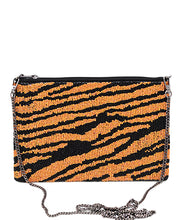 Load image into Gallery viewer, Beaded Tiger Pattern Clutch
