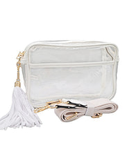 Load image into Gallery viewer, Color Trim Clear Rectangle Crossbody Bag
