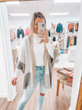 Load image into Gallery viewer, On The Color Block Poncho Sweater
