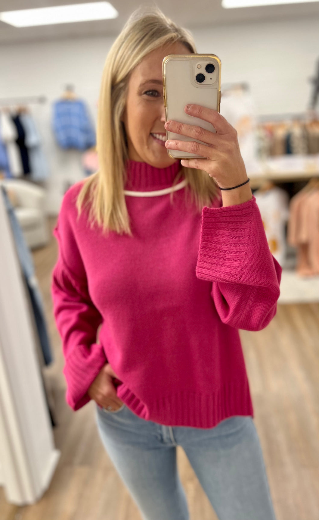 All Pinked Up Sweater