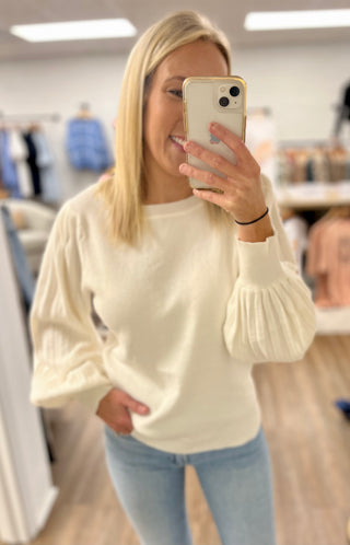 Pleat Dreams Sweater