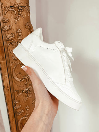 Leather Flatform Sneakers