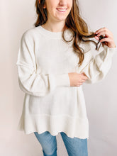 Load image into Gallery viewer, Cream Team Oversized Sweater
