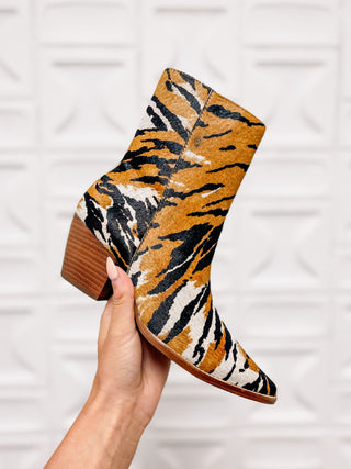 Caty Zebra Mid Calf Bootie