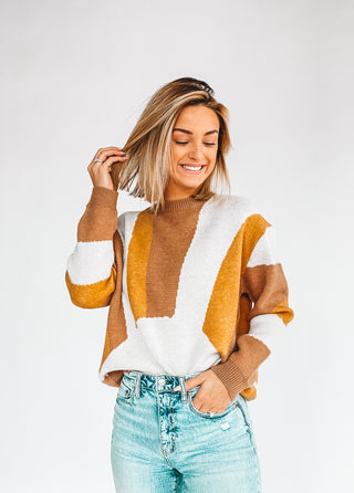 Fancy And Free Abstract Sweater