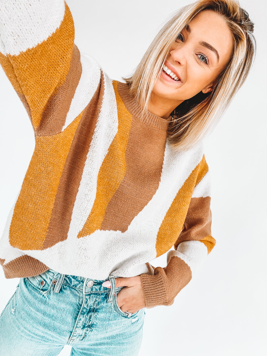 Fancy And Free Abstract Sweater