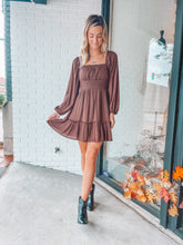 Load image into Gallery viewer, Bring The House Brown Dress
