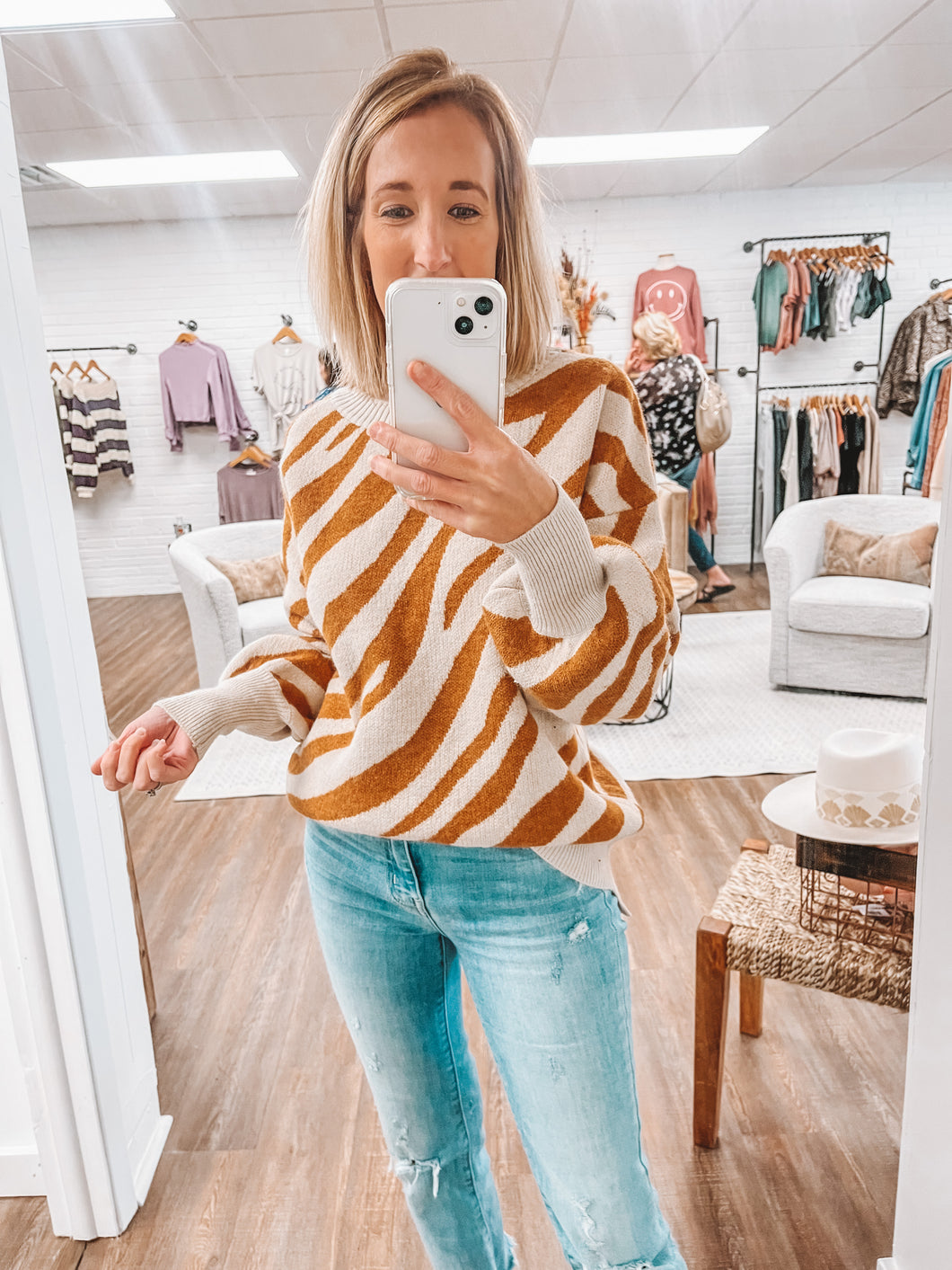 Love At First Stripe Zebra Sweater