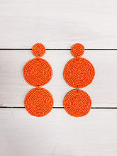 Load image into Gallery viewer, 3 Tier Bead Disk Earrings
