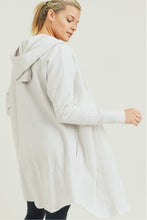 Load image into Gallery viewer, Open Front Longline Hoodie Cardigan
