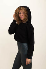 Load image into Gallery viewer, Brushed Cropped Hoodie with Arm Pocket
