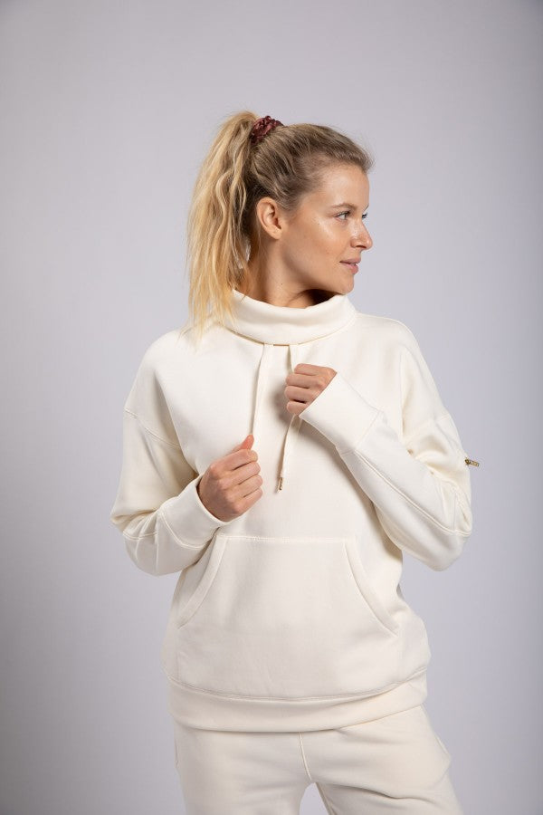 Fleece Lined Rolled Neck Pullover