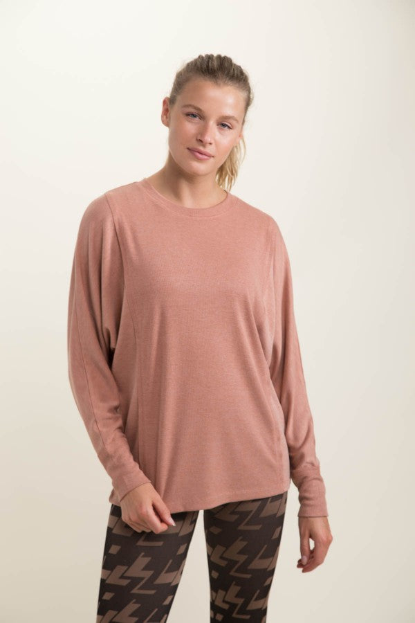 Ribbed Panel Pullover Top