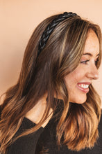 Load image into Gallery viewer, Wide Leather Braided Headband
