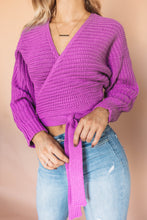 Load image into Gallery viewer, Run For Color Tie Wrap Sweater
