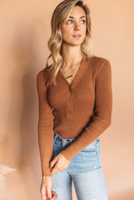 Load image into Gallery viewer, On The Button Ribbed Sweater
