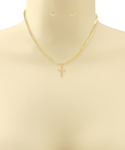 Cross Snake Chain Choker