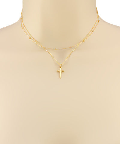 Cross and Ball Chain Choker