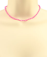Load image into Gallery viewer, 7mm Color Paperclip Chain Chocker
