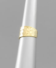 Load image into Gallery viewer, Hammered Wide Open Ring
