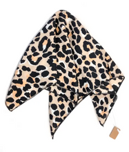Load image into Gallery viewer, Cheetah Satin Bandana Scarf
