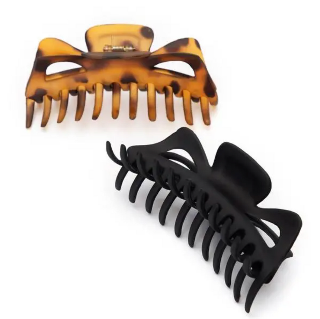 Recycled Plastic Jumbo Classic Claw Clips - 2 Pack
