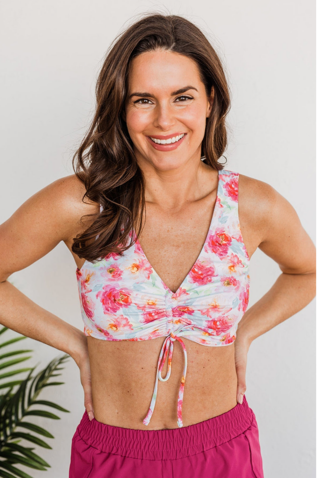Surfing Through Life Cinched Swim Top