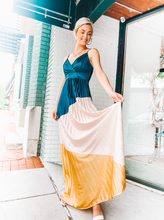Load image into Gallery viewer, Let The Pleat Drop Maxi Dress
