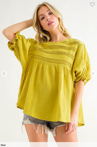 Gauze And Glory Babydoll Top