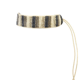 Stripe Pattern Beaded Bracelet