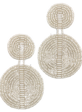 Load image into Gallery viewer, Bugle and Seed Bead Double Disc Earrings
