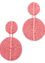 Load image into Gallery viewer, Bugle and Seed Bead Double Disc Earrings
