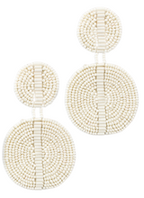 Load image into Gallery viewer, Bugle and Seed Bead Double Disc Earrings
