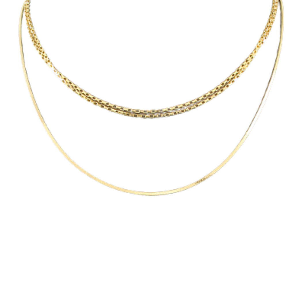 1mm Snake Chain Layer Necklace
