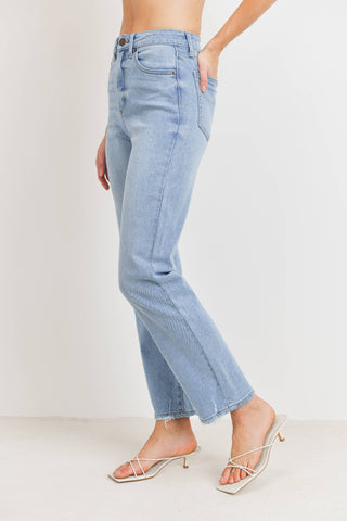 Just Black High Rise Clean Straight Leg Jean
