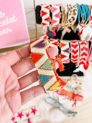 Multi Heart Bead Bracelet