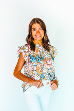 Load image into Gallery viewer, Look The Part Mixed Print Top
