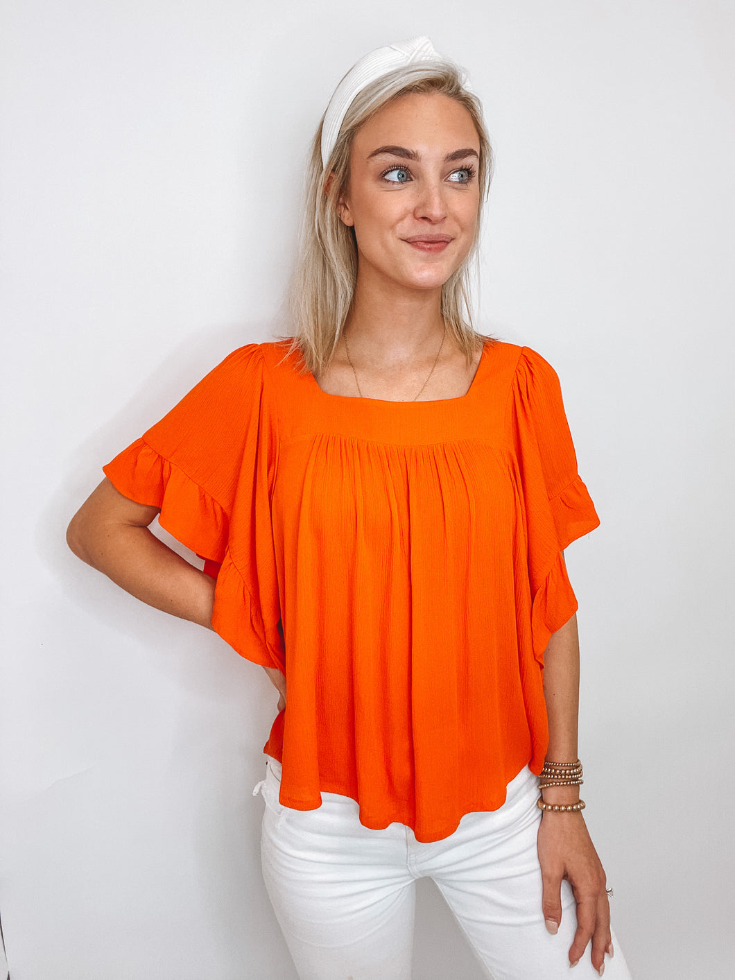Go The Extra Style Ruffle Top