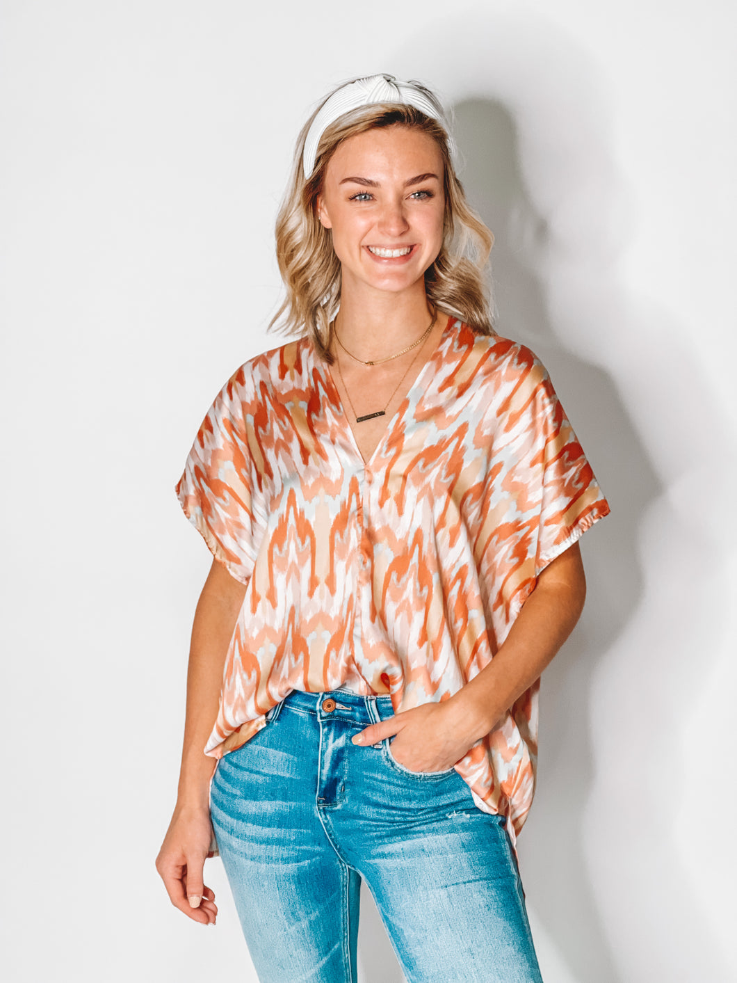 Attracted To Abstract Tunic Top